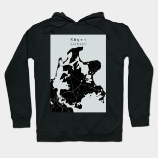 Rügen Germany Island Map dark Hoodie